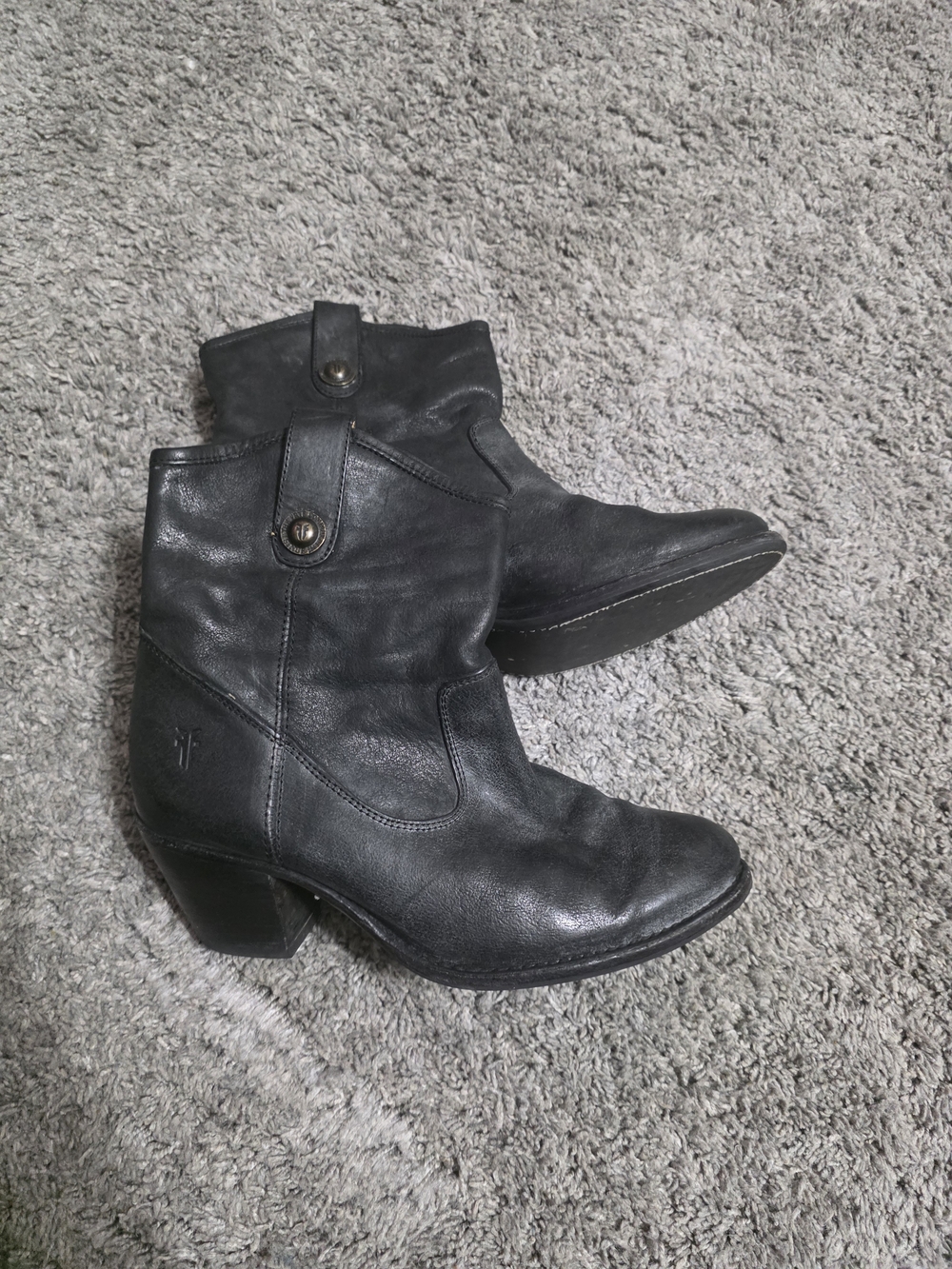 Frye Women's Black Leather Ankle Boots